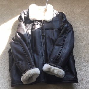 Wilsons Leather XL faux fur lined coat
